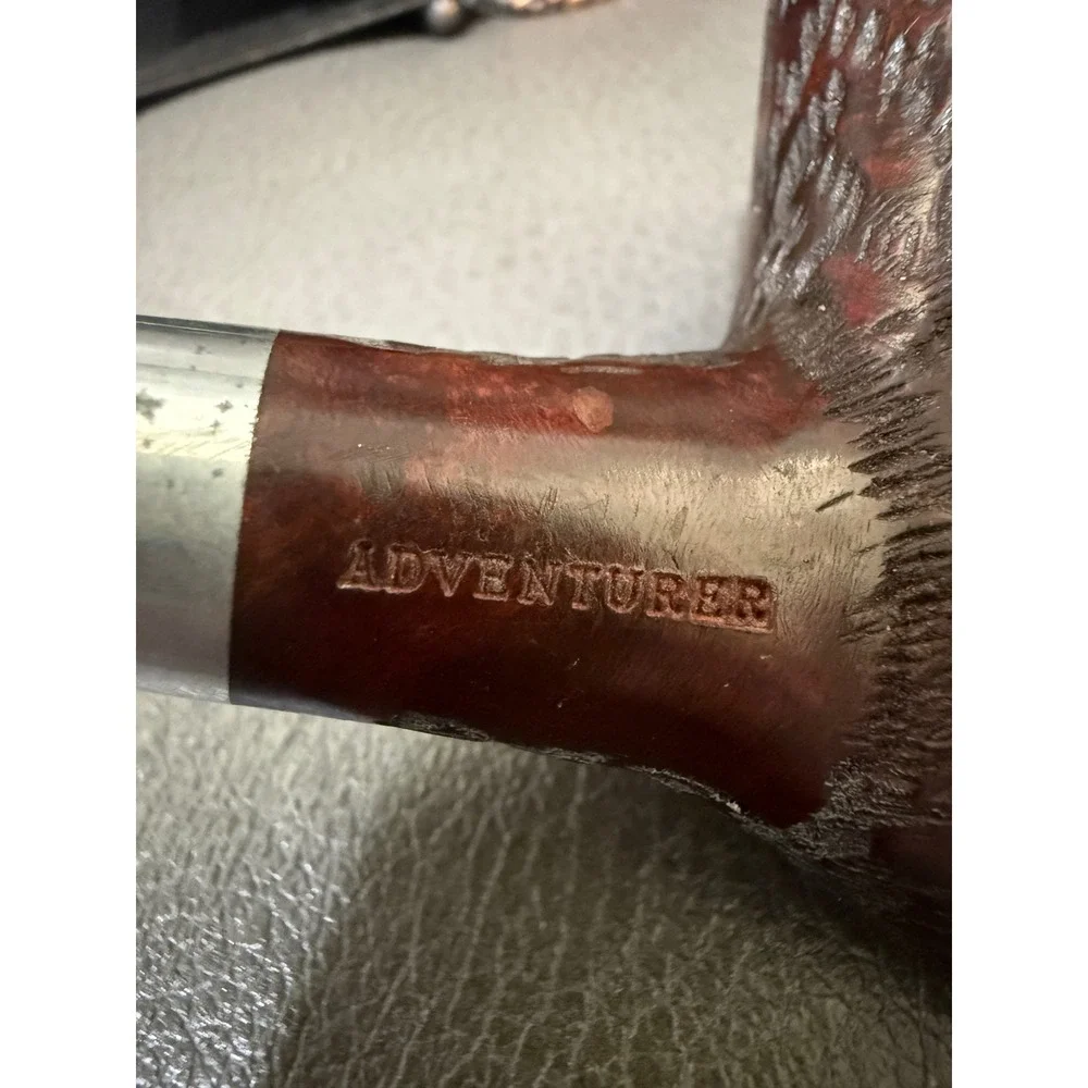 Vintage Adventurer Rusticated Briar Tobacco Pipe with Native American Chief‎